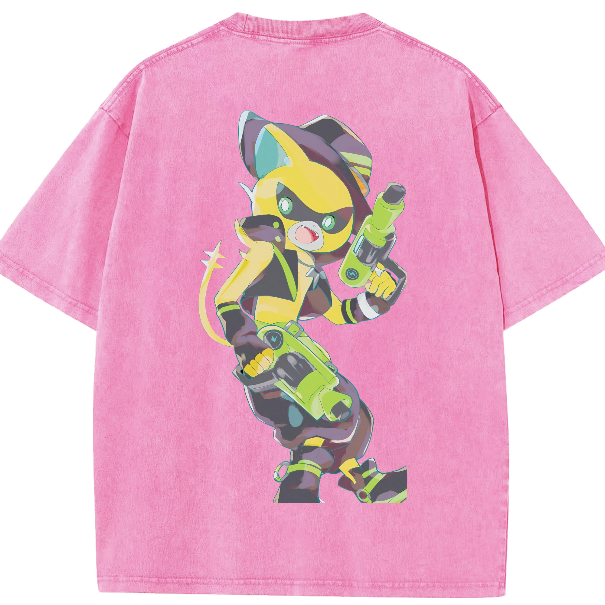 （画像用） 妖怪ウォッチ Yo-kai Watch 綿100% ヴィンテージ風 半袖Tシャツ（背面プリント）